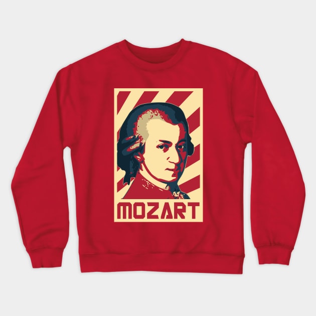 Mozart Retro Propaganda Crewneck Sweatshirt by Nerd_art